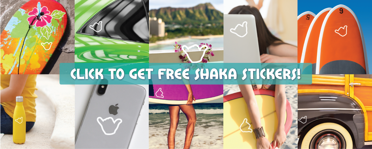 Free Shaka Stickers Background
