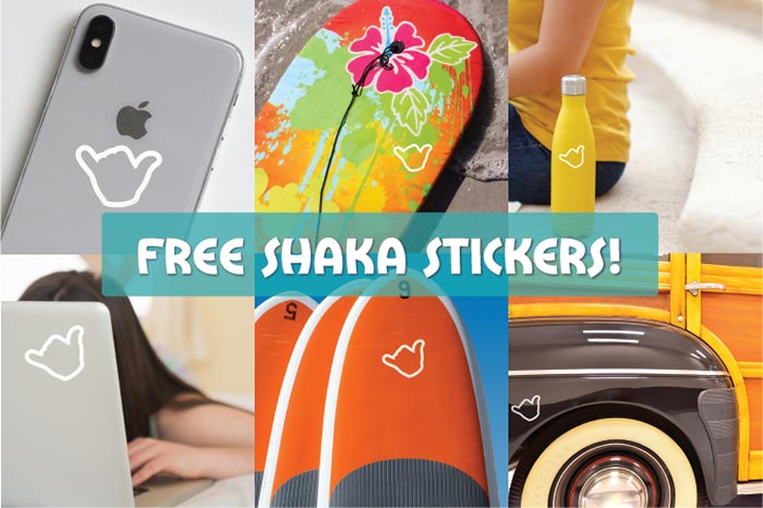 Free Shaka Stickers Background