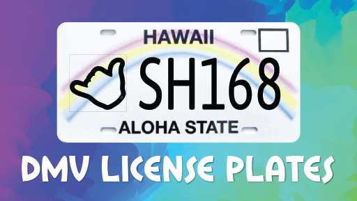 Official Hawaii State DMV Shaka License Plate