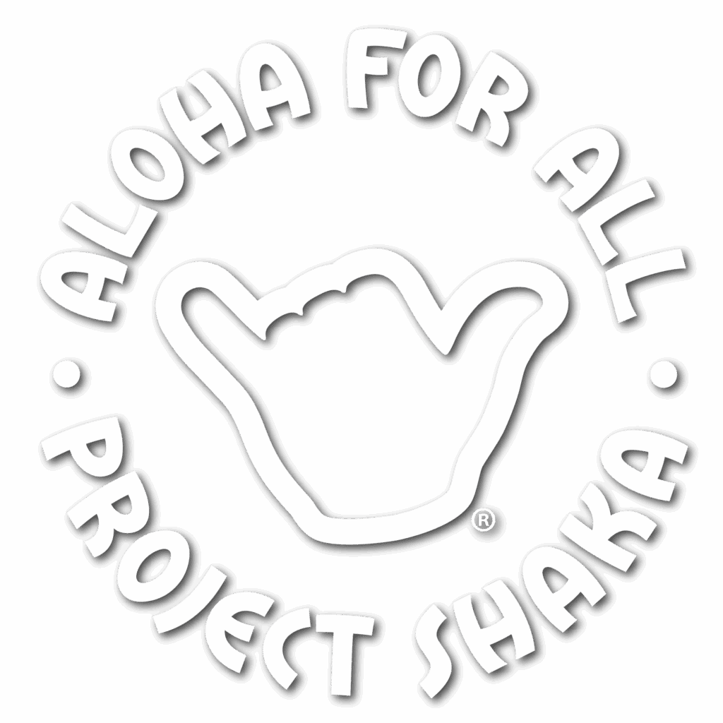 Project Shaka Logo Aloha White