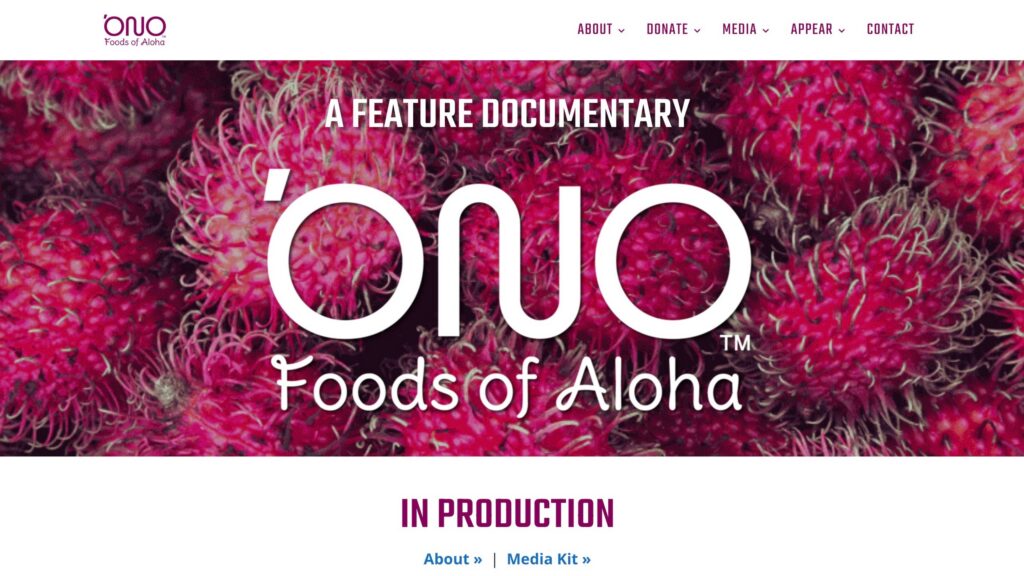 ʻONO, Foods of Aloha website screen capture